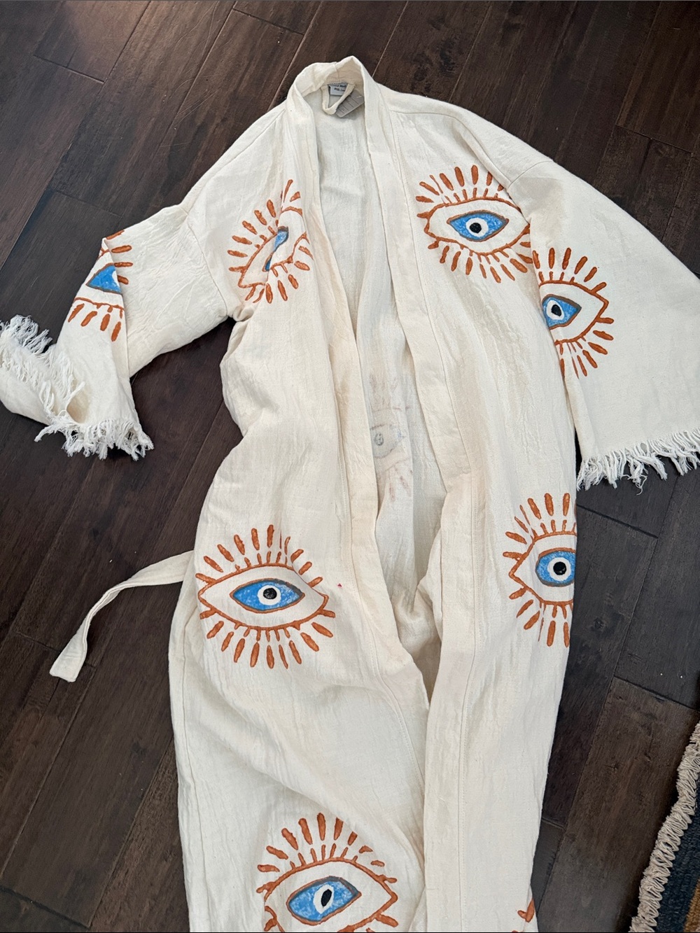 New Evil eye boho Lightweight handmade kimono - Picture 2 of 4